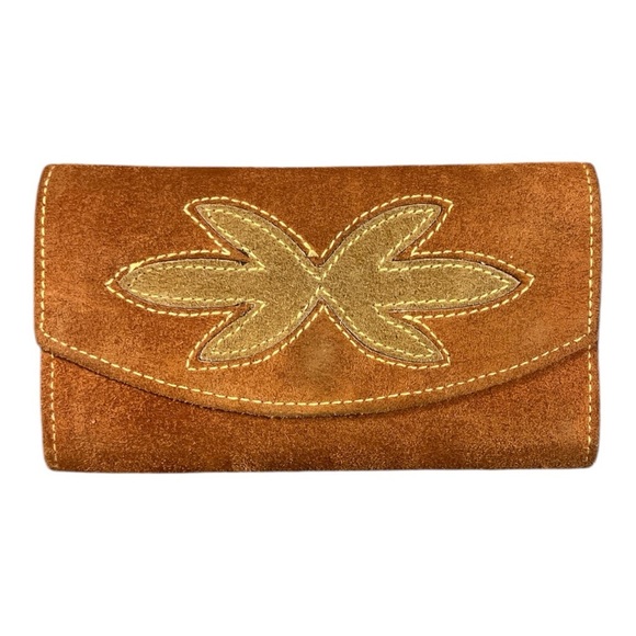 Elegant Tan Suede wallet - Picture 1 of 3